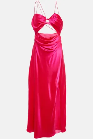 The Sei Asymmetric silk satin gown