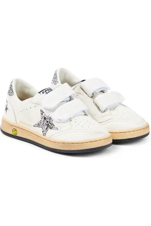 Golden Goose Ball Star leather and glitter sneakers