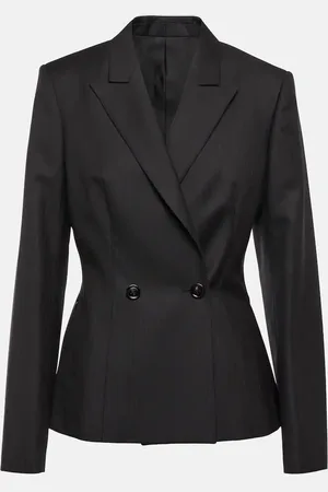 Alaïa AlaÃ¯a Herringbone wool gabardine blazer