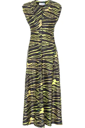 Marine Serre Zebra-print jersey maxi dress