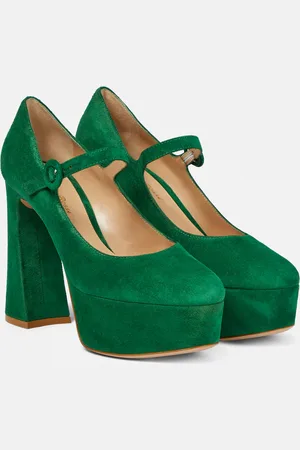 Gianvito Rossi Mary Jane suede leather pumps