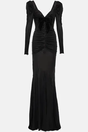 Alessandra Rich Draped satin maxi dress