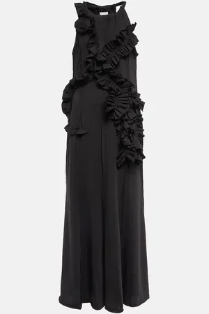 DRIES VAN NOTEN Ruffle-trimmed cotton jersey maxi dress