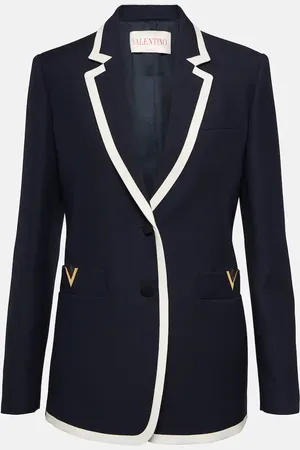VALENTINO Wool and silk crÃªpe blazer