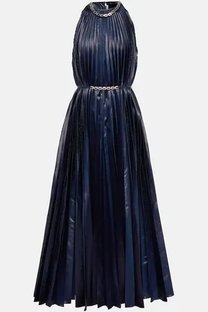 Christopher Kane Embellished halterneck lamÃ© midi dress