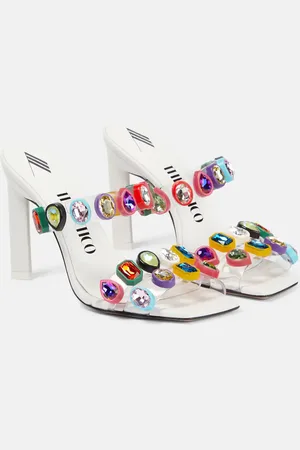The Attico Nanci embellished PVC mules