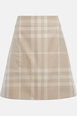 Burberry Teodora checked cotton miniskirt