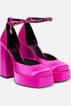 VERSACE Medusa Aevitas satin platform pumps