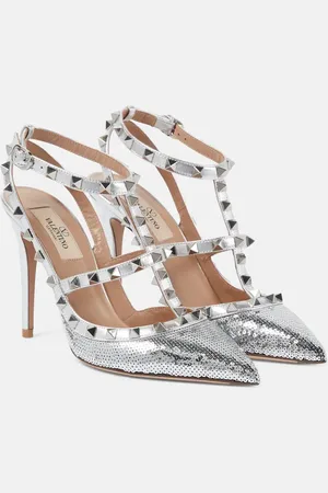 VALENTINO GARAVANI Rockstud 100 sequined pumps