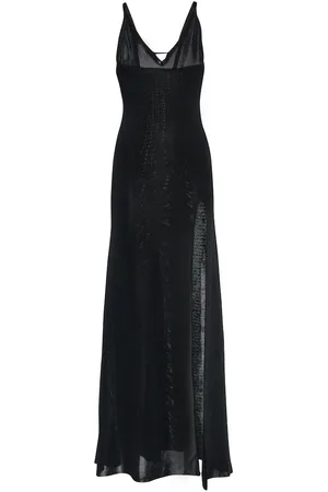 Ami Side-slit slip dress