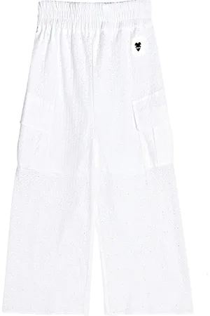 MONNALISA Broderie anglaise cotton pants