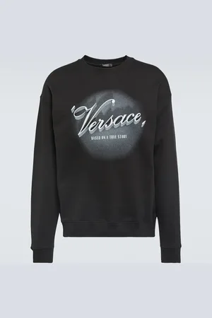 VERSACE Printed cotton jersey sweatshirt