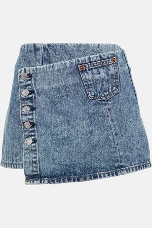 RE/DONE Denim wrap skirt