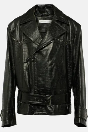 Alessandra Rich Studded leather biker jacket