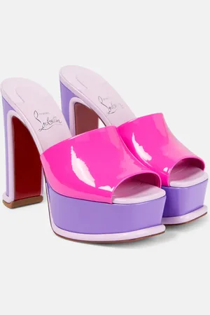 Christian Louboutin Amali Mule Alta patent leather mules