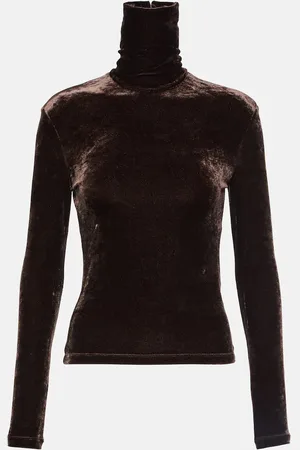 Saint Laurent Velvet turtleneck top