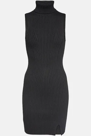 Staud Callum ribbed-knit turtleneck minidress