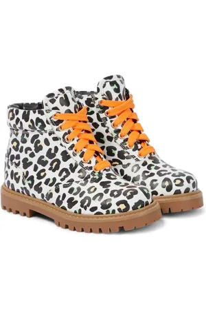 SOPHIA WEBSTER Tia leopard-print leather combat boots