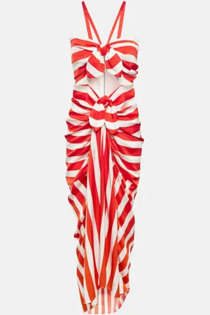 Dolce & Gabbana Portofino striped silk-blend maxi dress