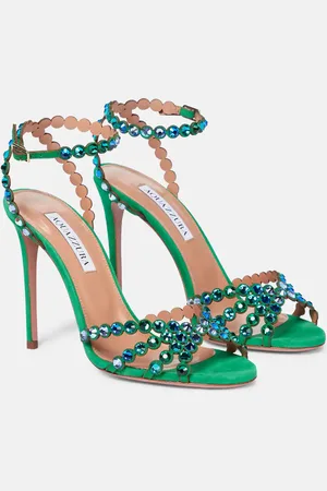 Aquazzura Tequila 105 embellished leather sandals