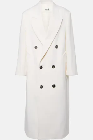 Ami Double-breasted wool-blend overcoat