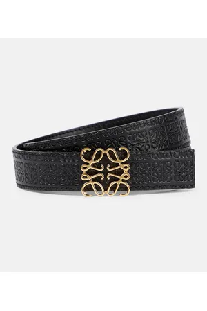 Loewe Repeat Anagram embossed leather belt