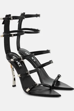 VERSACE Leather cage sandals