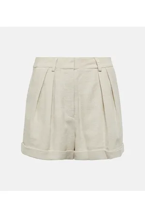 Staud Luisa high-rise cotton-blend shorts