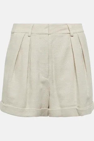 Staud Luisa high-rise cotton-blend shorts