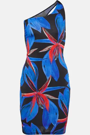 Louisa Ballou Plunge one-shoulder minidress
