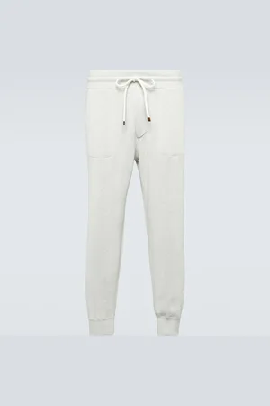 Brunello Cucinelli Ribbed-knit cotton sweatpants