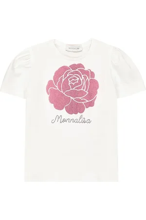 MONNALISA Printed cotton-blend jersey T-shirt