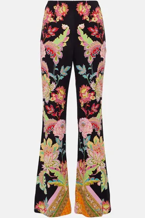 Camilla Floral high-rise jersey flared pants
