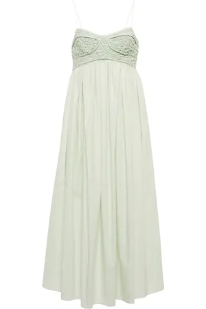 Cecilie Bahnsen Heather cotton-blend midi dress
