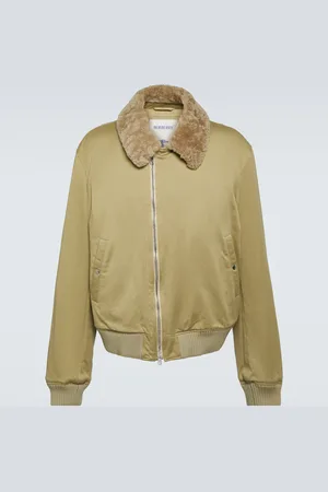 Burberry Shearling trimmed cotton jacket