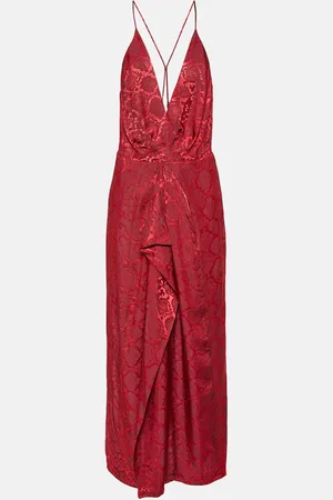 Simkhai Carmine snake-print satin maxi dress