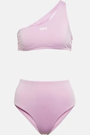OFF-WHITE Logo one-shoulder bikini