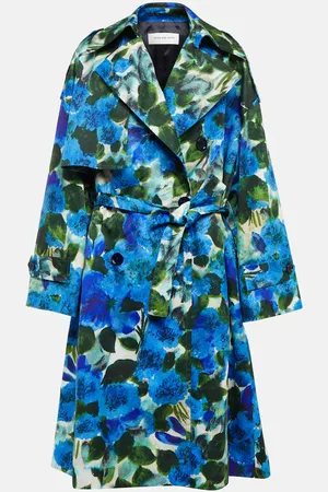 DRIES VAN NOTEN Floral cotton trench coat