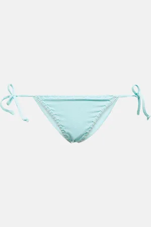 Marysia Embroidered mid-rise bikini bottoms