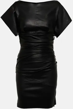 MATICEVSKI Yuzu ruched leather minidress