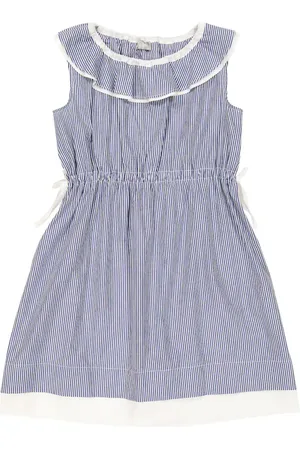 Il gufo Striped cotton poplin dress