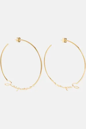 Jacquemus Logo -plated hoop earrings