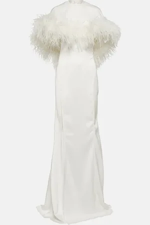 The Attico Feather-trimmed gown