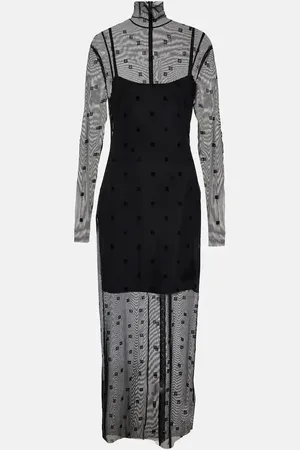 Givenchy 4G flocked tulle maxi dress