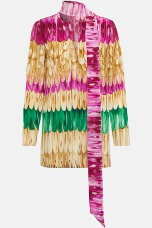 VALENTINO Printed silk top