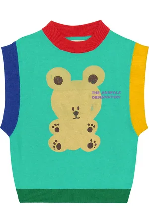 The Animals Observatory Parrot printed sweater vest