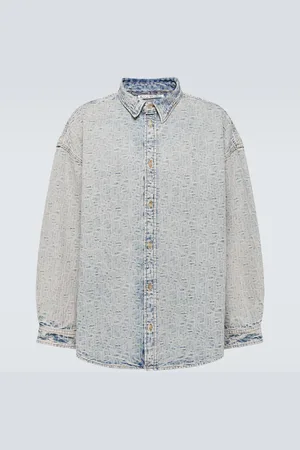 Acne Studios Oversized patterned denim shirt