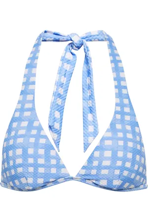 Heidi Klein Checked halterneck bikini top