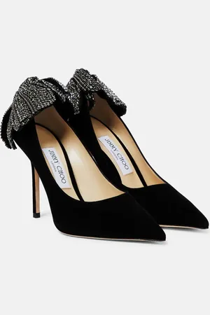 Jimmy Choo Love 100 embellished suede pumps
