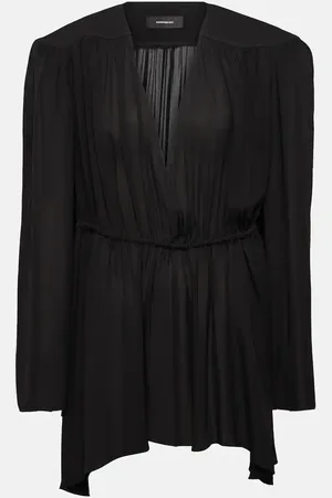WARDROBE.NYC Asymmetric silk minidress